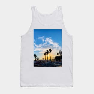 Summer Sunset Sky Palms Silhouette Beach Italy Tank Top